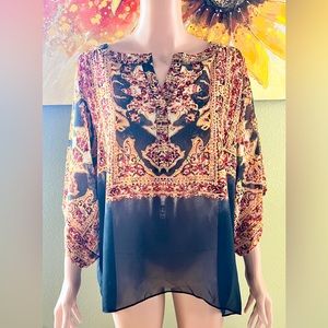 Violet & Claire Sheer Tunic Top